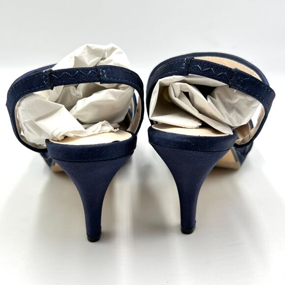 Touch Ups‎ Womens Size 6 Reagan Navy Blue Dress Sandals Heels Shoes 4125M - Picture 4 of 13
